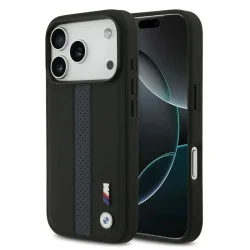 Bmw Iphone 17 Pro Case - Perforated Leather With Metal Logo